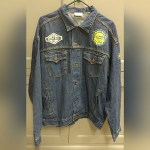 Disney Parks Cars The Oil Pan Jean Jacket Blue Denim Men's X-Large Cars Land
